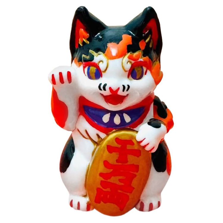 Three Flower Bake Lucky Cat Magic Fox House by Genkosha