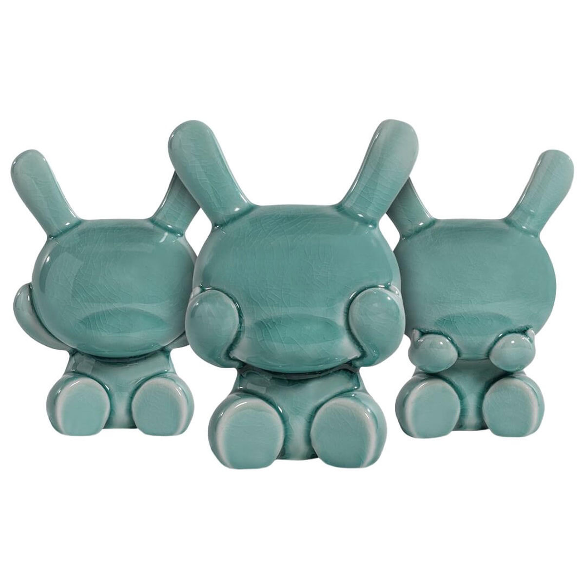 Three Wise Dunnys Blue Mist Crackle Glaze