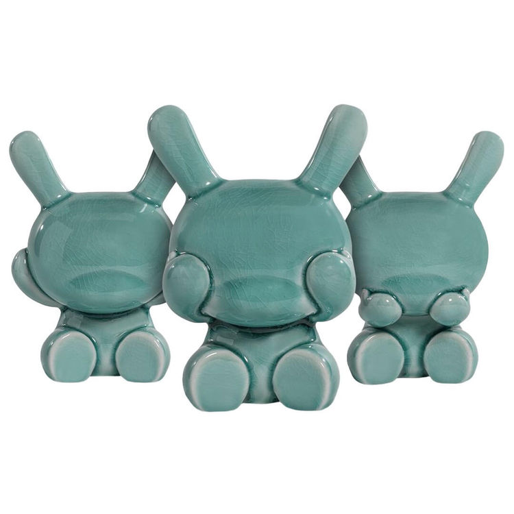 Three Wise Dunnys Blue Mist Crackle Glaze by Kidrobot