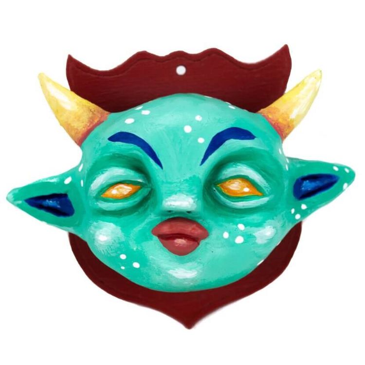 Tiny Face Teal by Grace Lang
