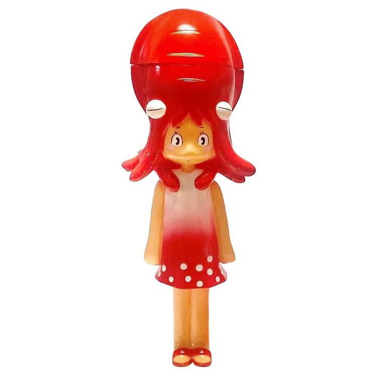 Tokio Q-BAN GIRLS Cuttlefish Red White by Toshinao Aoki