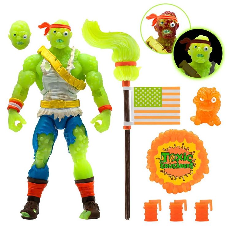 Toxic Crusader ULTIMATES Radioactive Red Rage by Super7