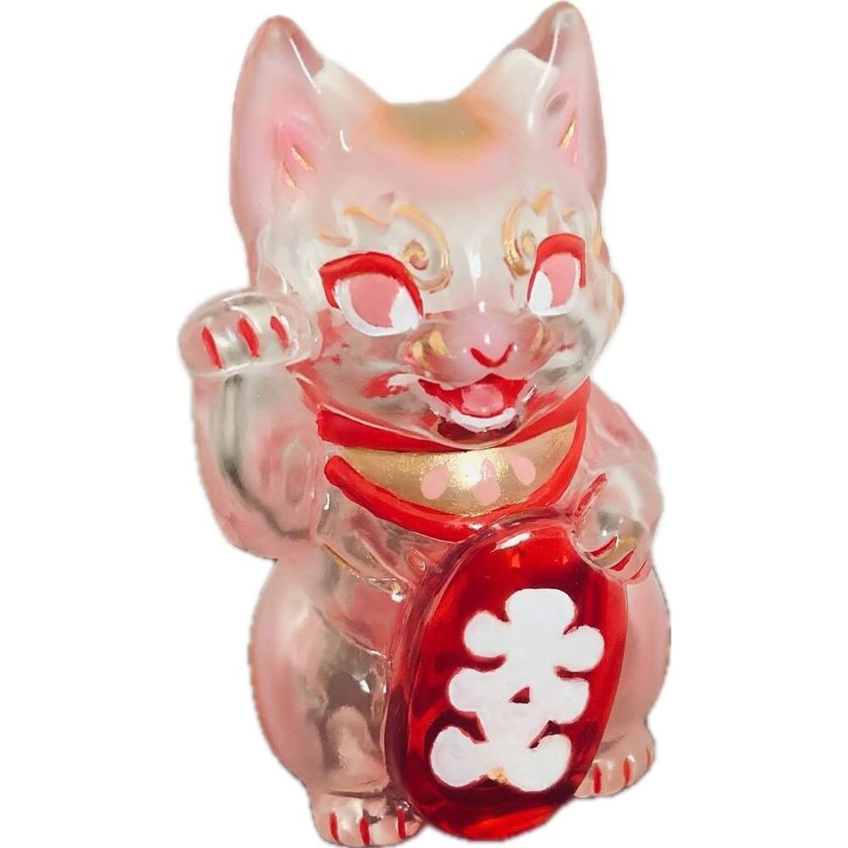 Translucent Pink Bake Lucky Cat