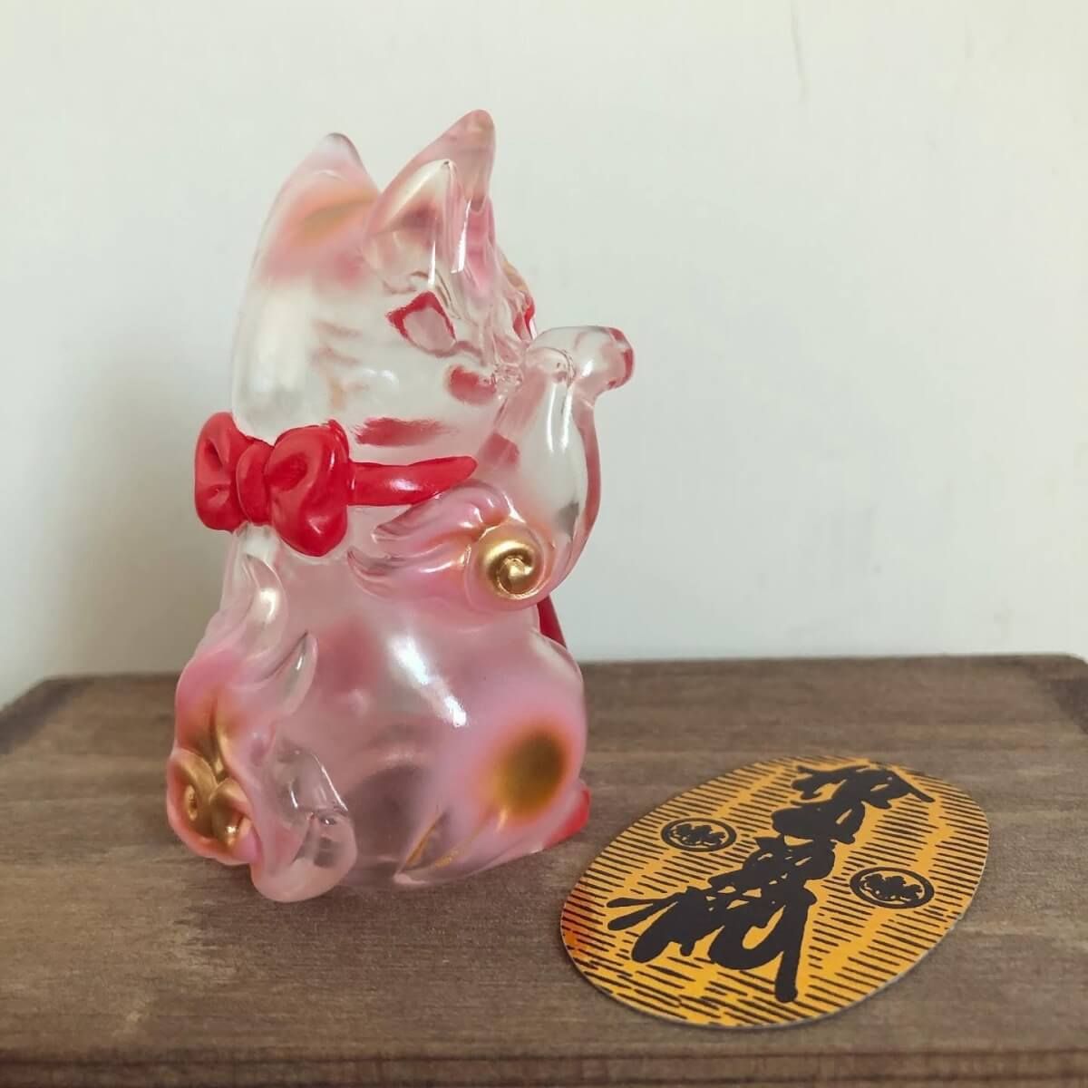 Translucent Pink Bake Lucky Cat