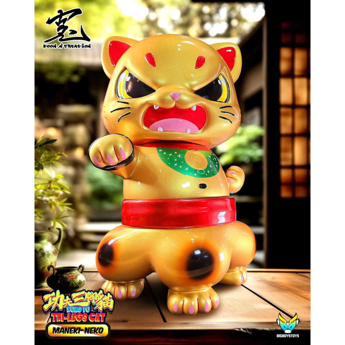 Tri-legs Cat Maneki-Neko Jumbo