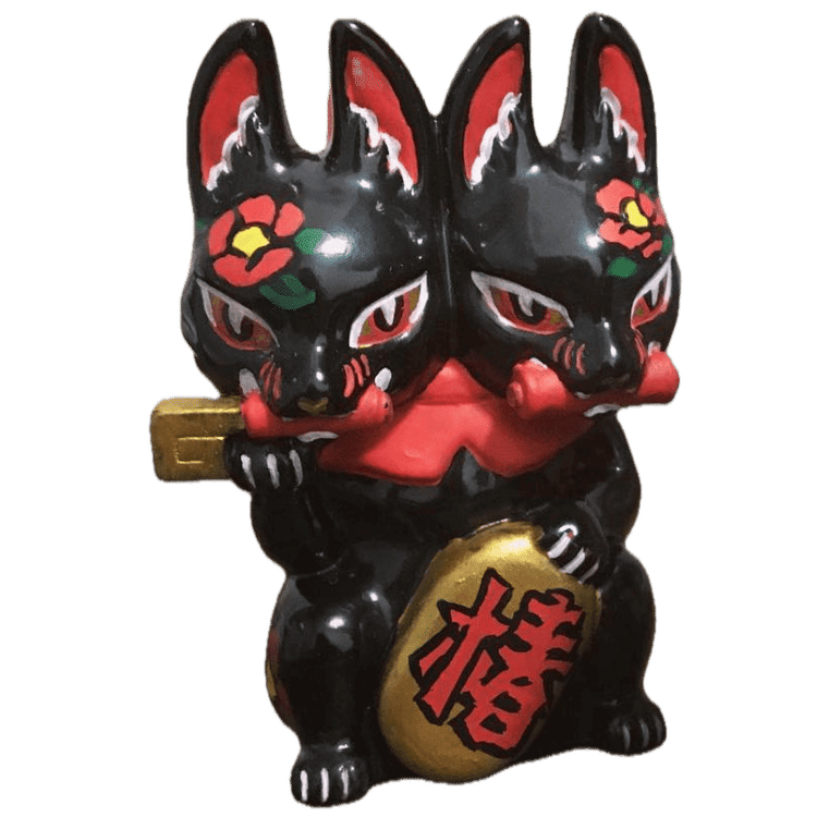 Two-Headed Fox Japanese Camellia (椿) by Genkosha