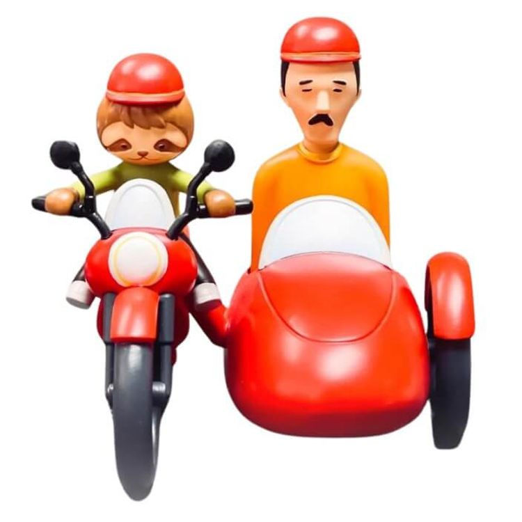 Uncle and Sloth Motorbike by Keigo