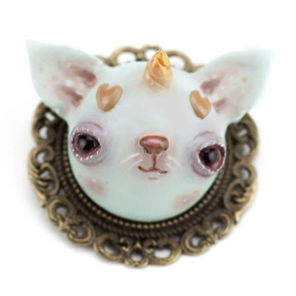 Unicorn Cat Brooch
