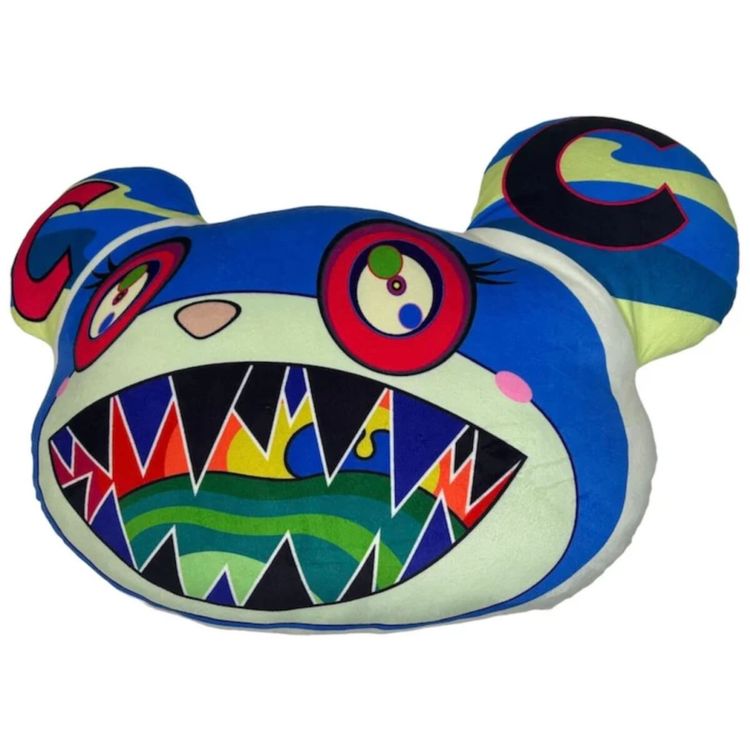 Ursa Bear Cushion Blue by Takashi Murakami