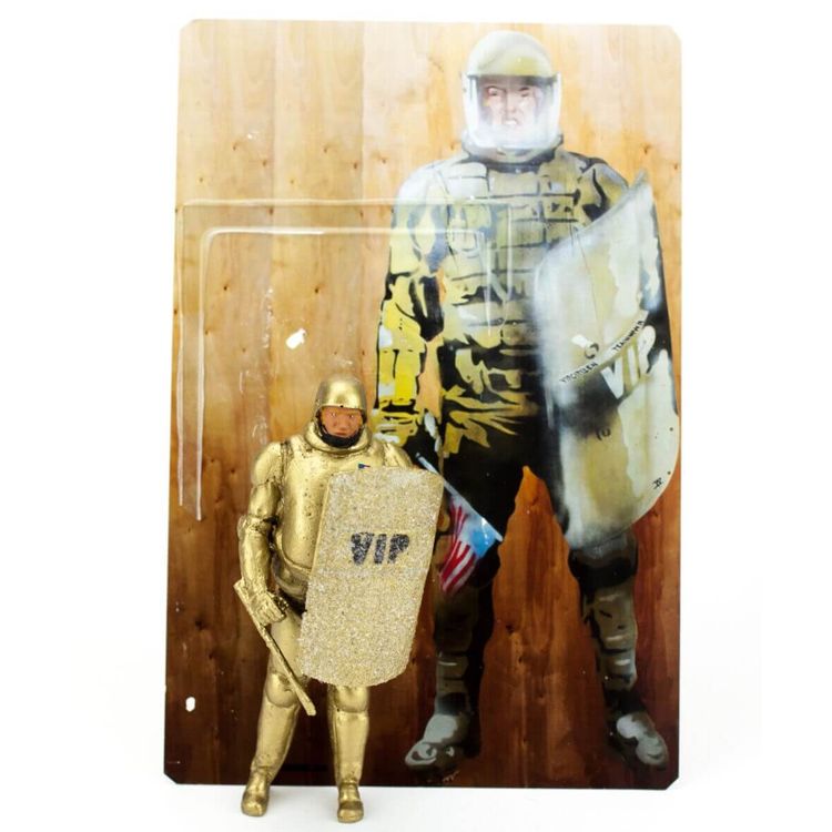 VIP Citizen Trump – “Diamonds and Gold” (Mock Up Wheat Paste on Wood Edition) by Nick C. Kirk