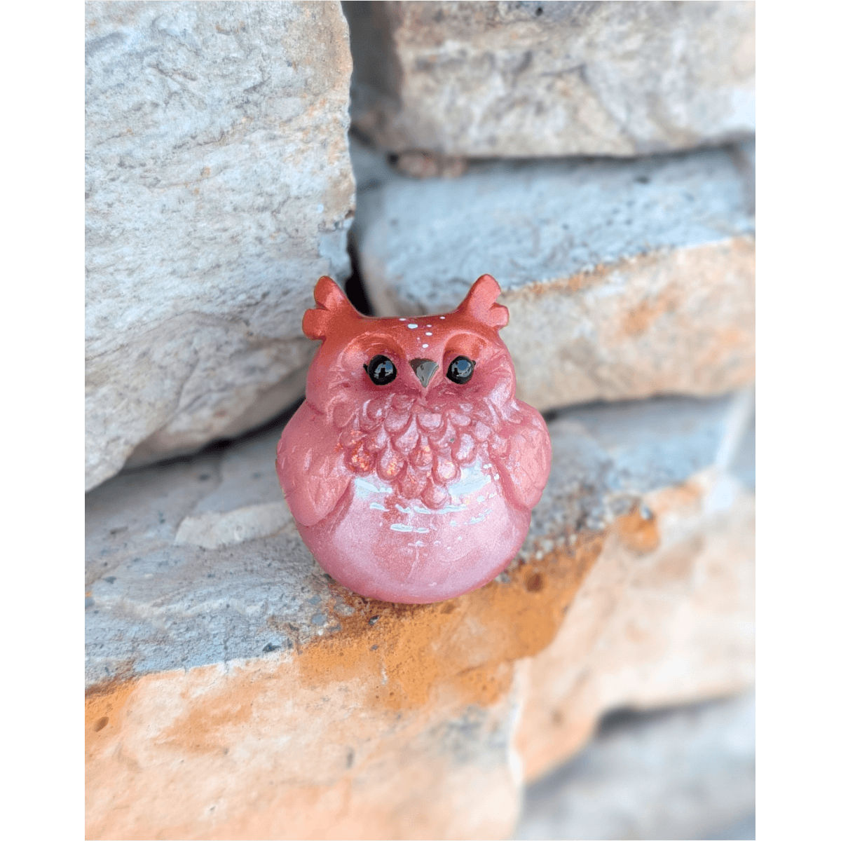 Valentine Rose Gold Owl