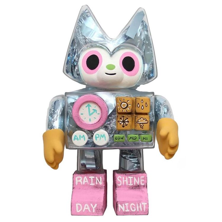Vegan Robot Rain Shine Day Night by Jellykoe