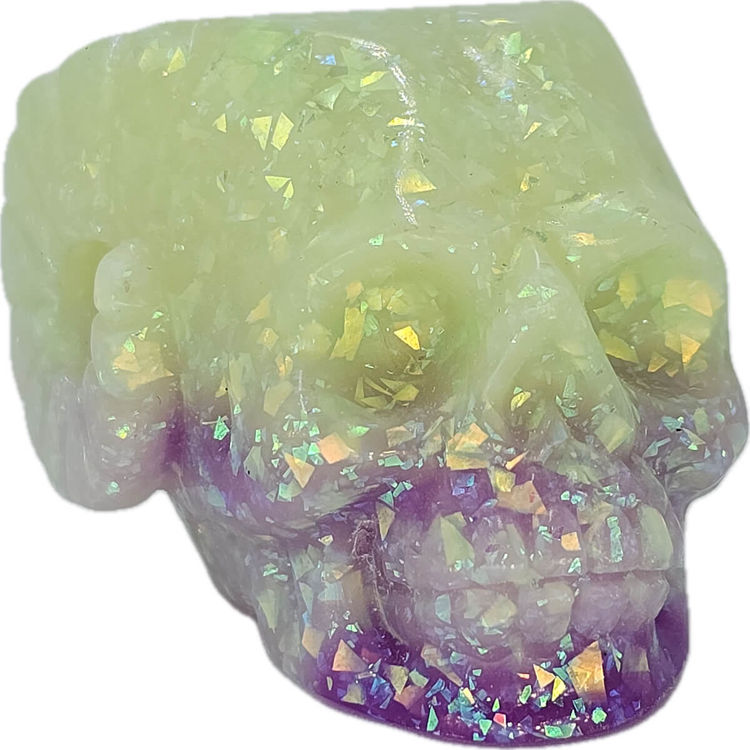 GMD Green/Violet -  Horned Skull by Glow Man Dan