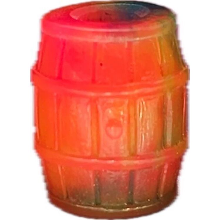 Orange/Violet Glow Gish Barrel Bead by Glow Man Dan
