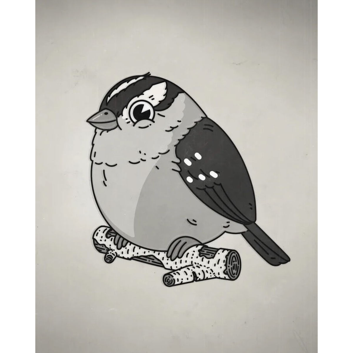 White-Crowned Sparrow (Saturday Black & White Variant)