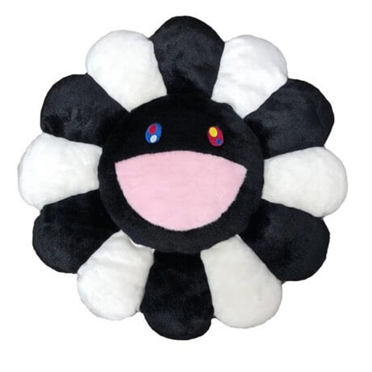 60cm Black / White Murakami Flower by Takashi Murakami