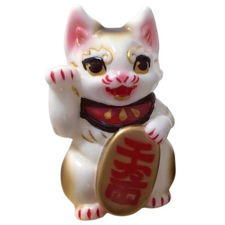 White Bake Lucky Cat by Genkosha