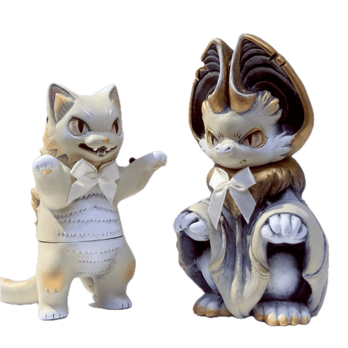 White Chocolate Yogira and Negora (hand-painted)