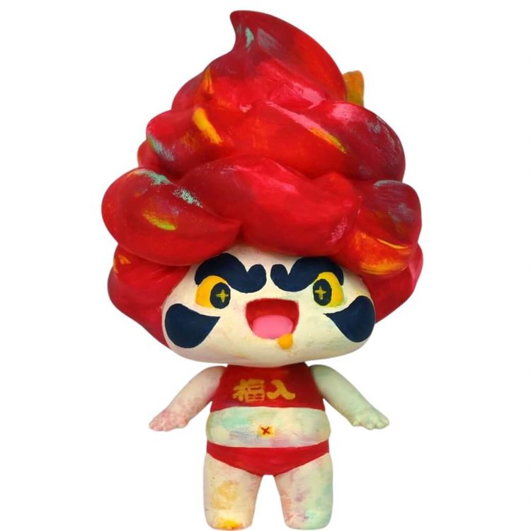 Red Daruma Belly by Michael Chuah