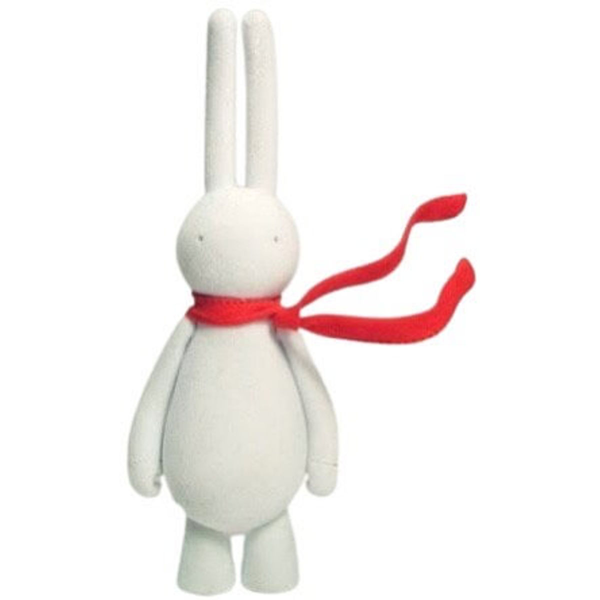 White Flocked Petit Lapin