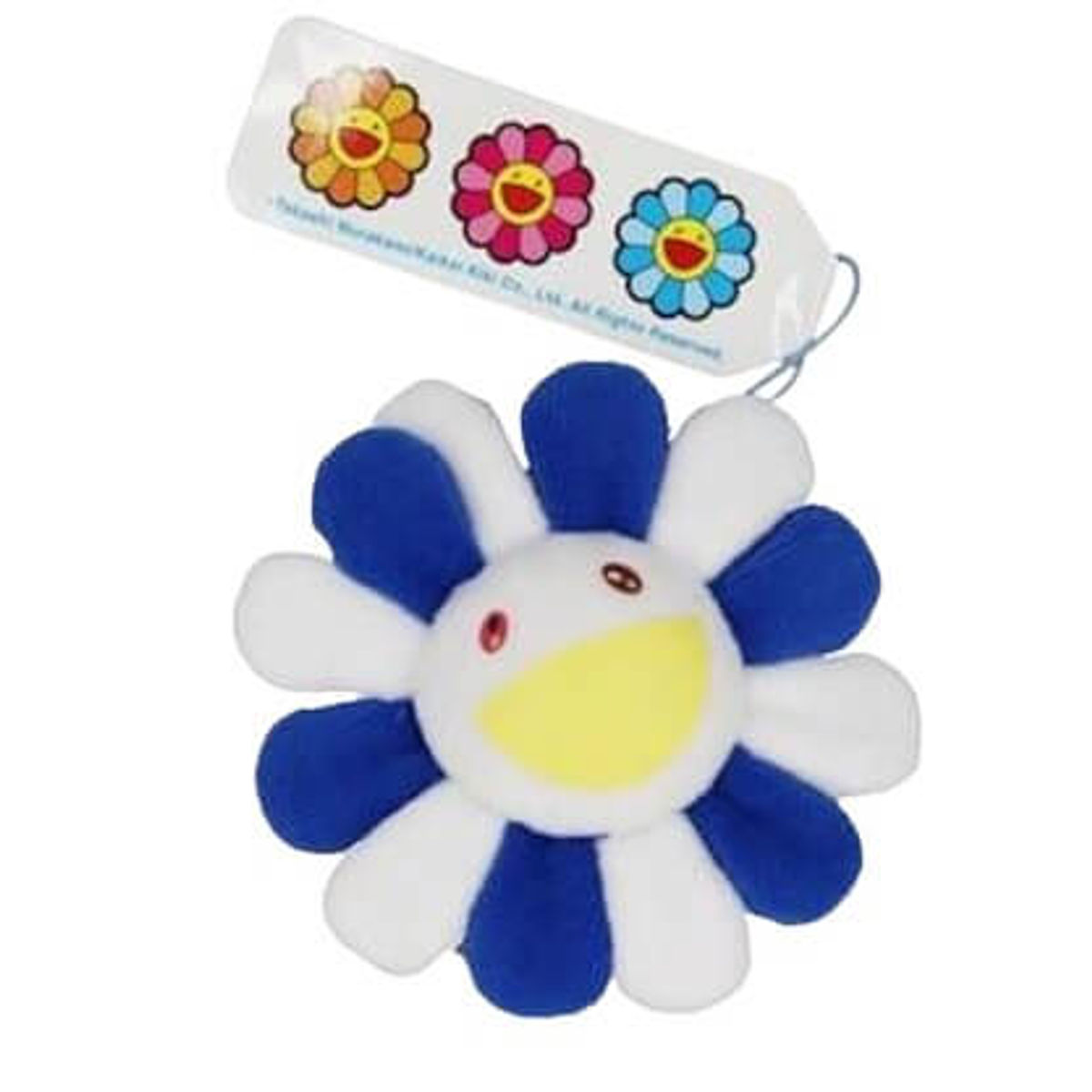 Blue/White Flower Plush Pin