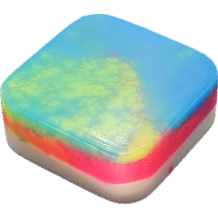 Mind Melt/White Layered Worry Boulder by Glow Man Dan