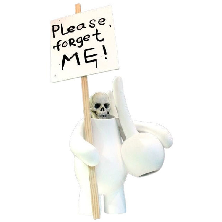 24" White Please Forget Me Petit Lapin by Mr. Clement