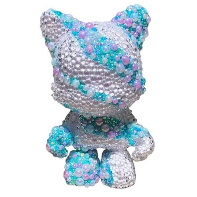 Blue/Purple/White beaded Janky by Big Ern Customs
