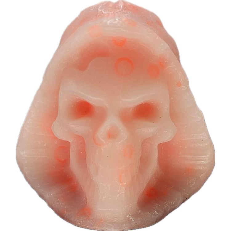 White to Red Thermochromatic - Hooded Skull by Glow Man Dan
