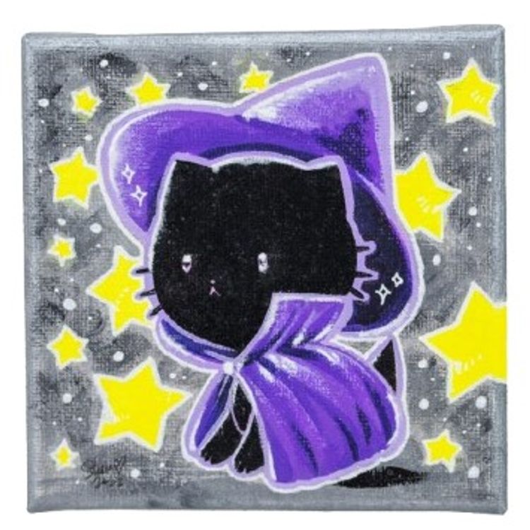 Witchy Kitty (Black) by M. Victoria Robado