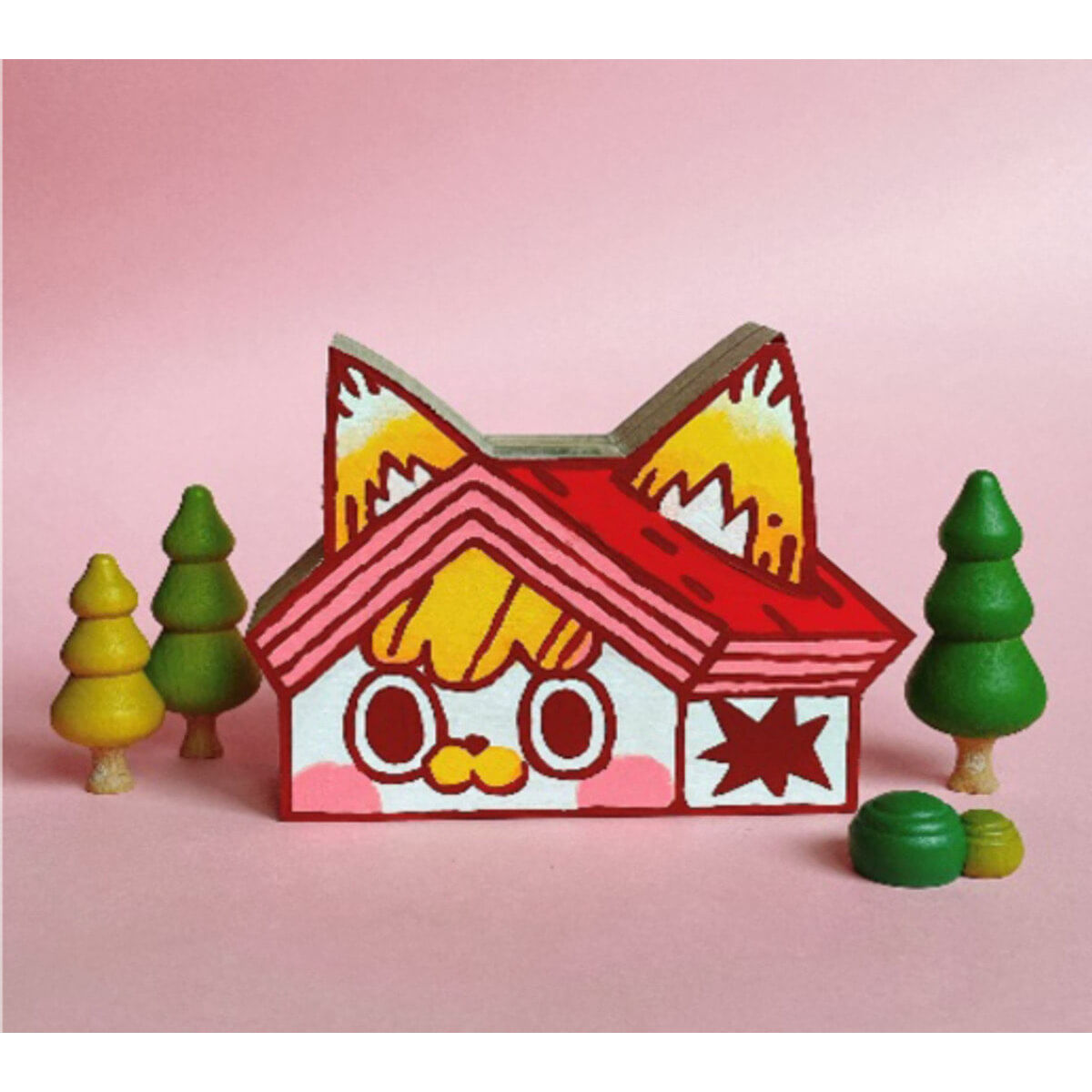 Wood Frame Sweet Home Cat 