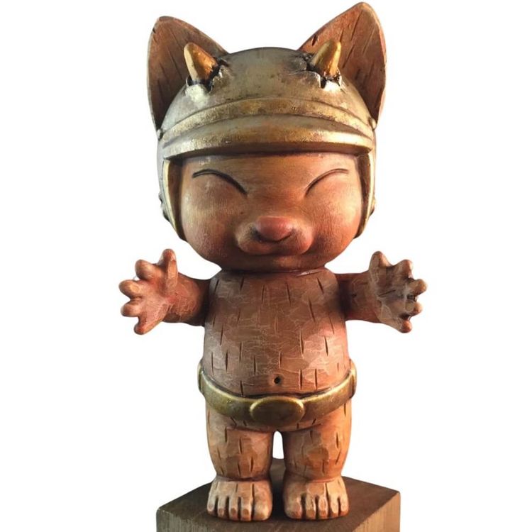 Wooden Hug Hug Cat by Little Good Thing