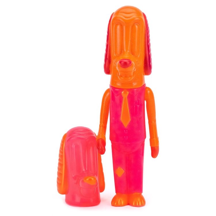 Work Dogs Orange Pink by Sad Salesman