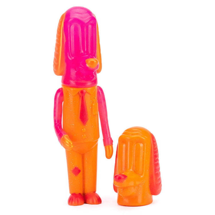 Work Dogs Pink Orange by Sad Salesman