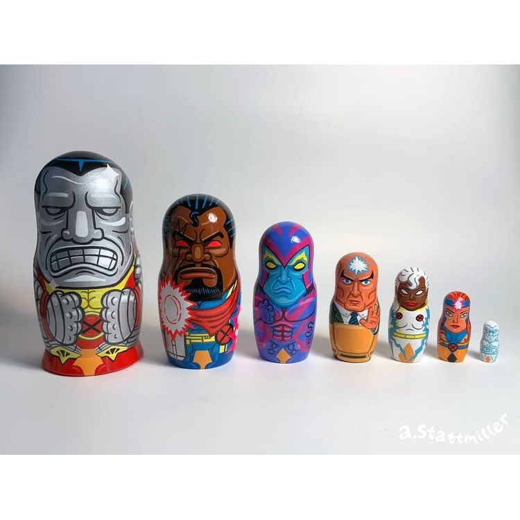 X-Men Gold Team Nesting Dolls by Andy Stattmiller