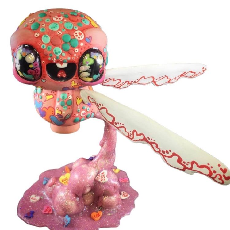 Xochipilli God of Love & Conversation Hearts by Priscilla Marquez aka PriscillasArte 