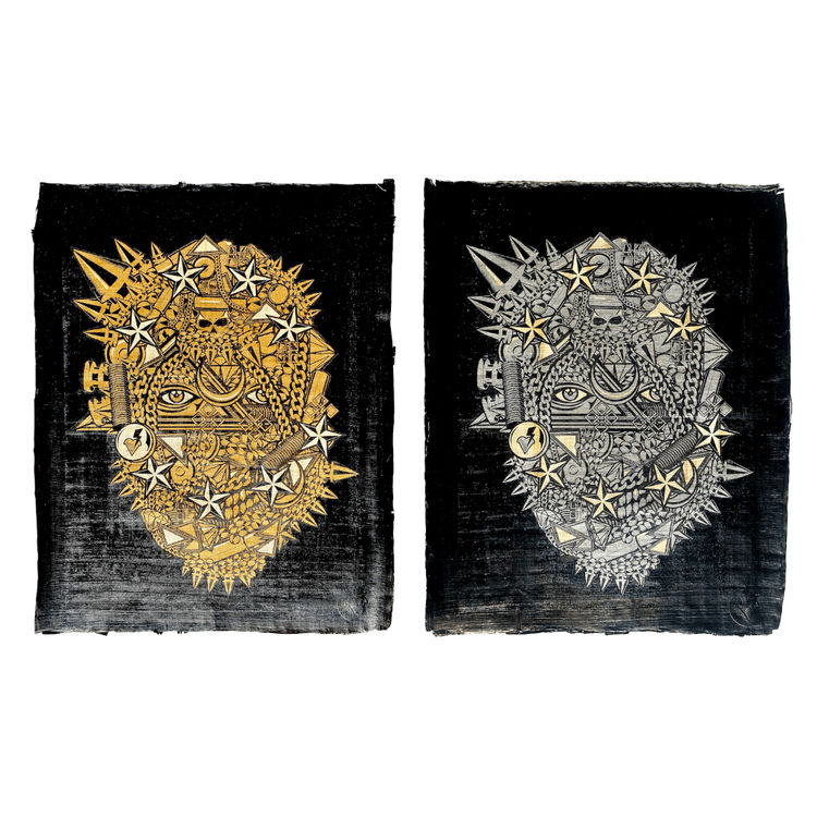Yeezus - Black Out Papyrus Set of 2 (Collectors Edition) by Marwan Shahin