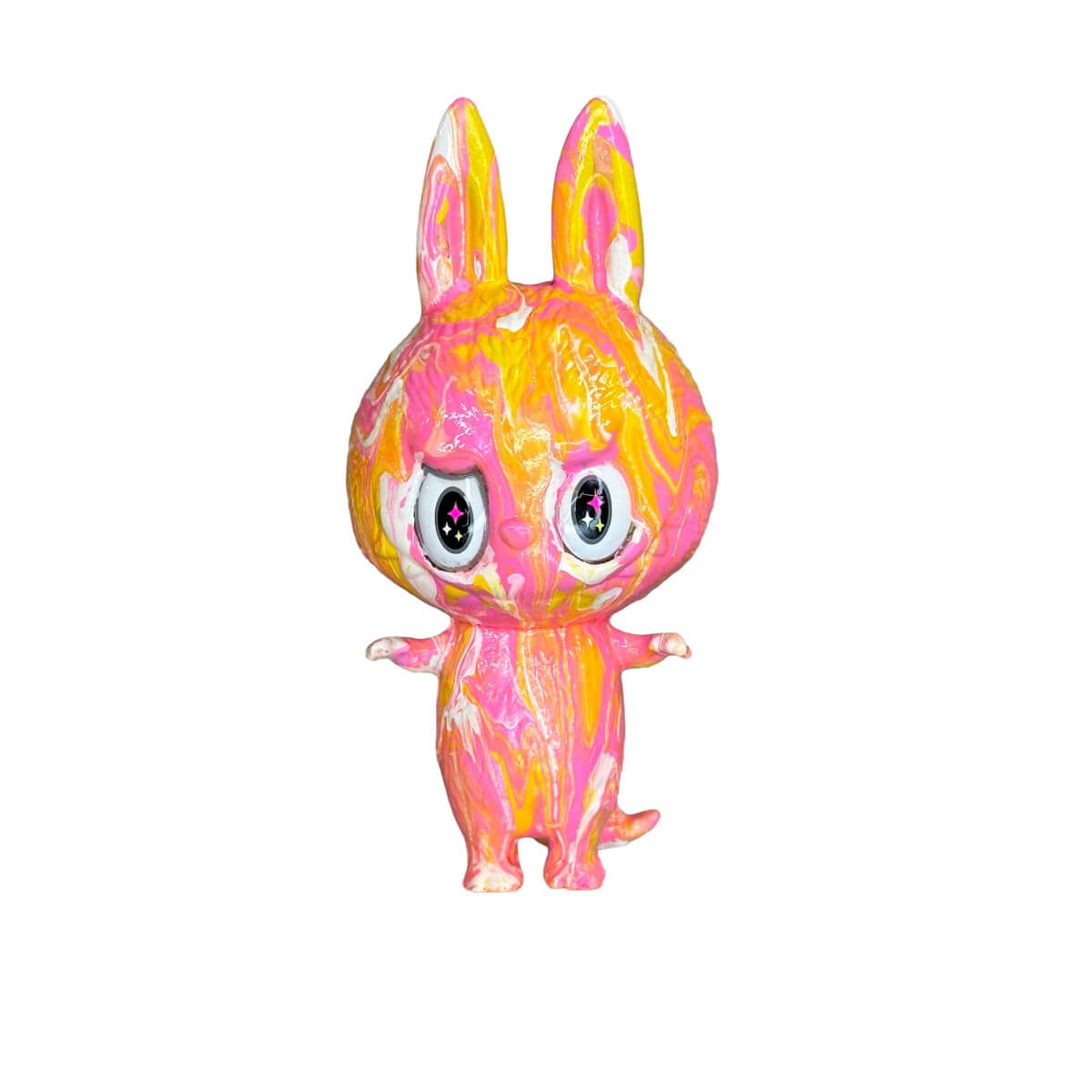 Artsy Labubu Squiggle Pink/Yellow