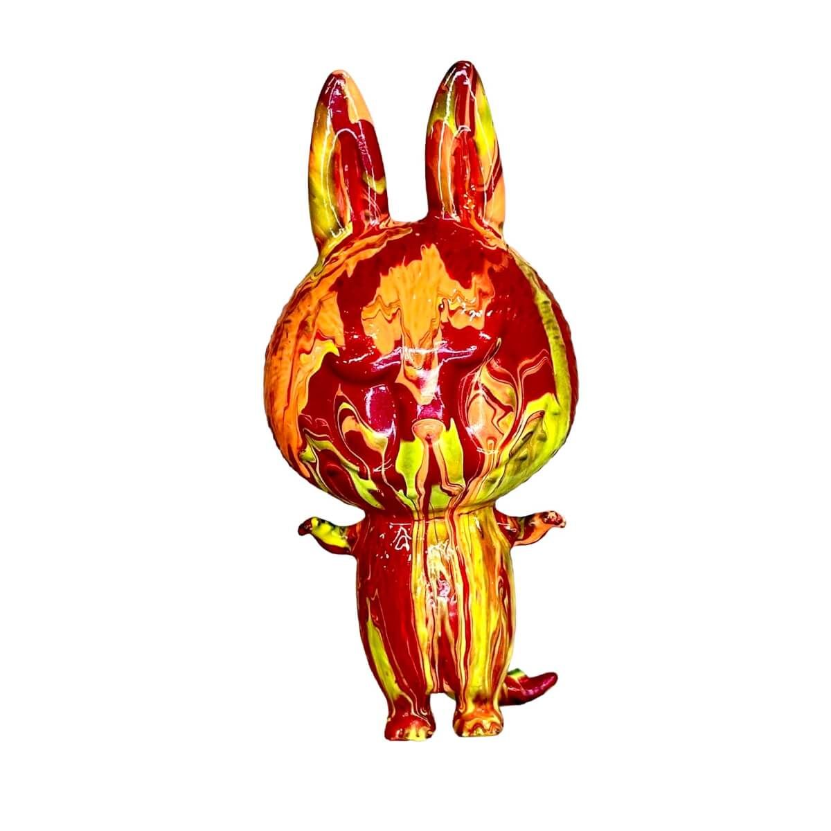 Artsy Swirl Labubu Red/Yellow