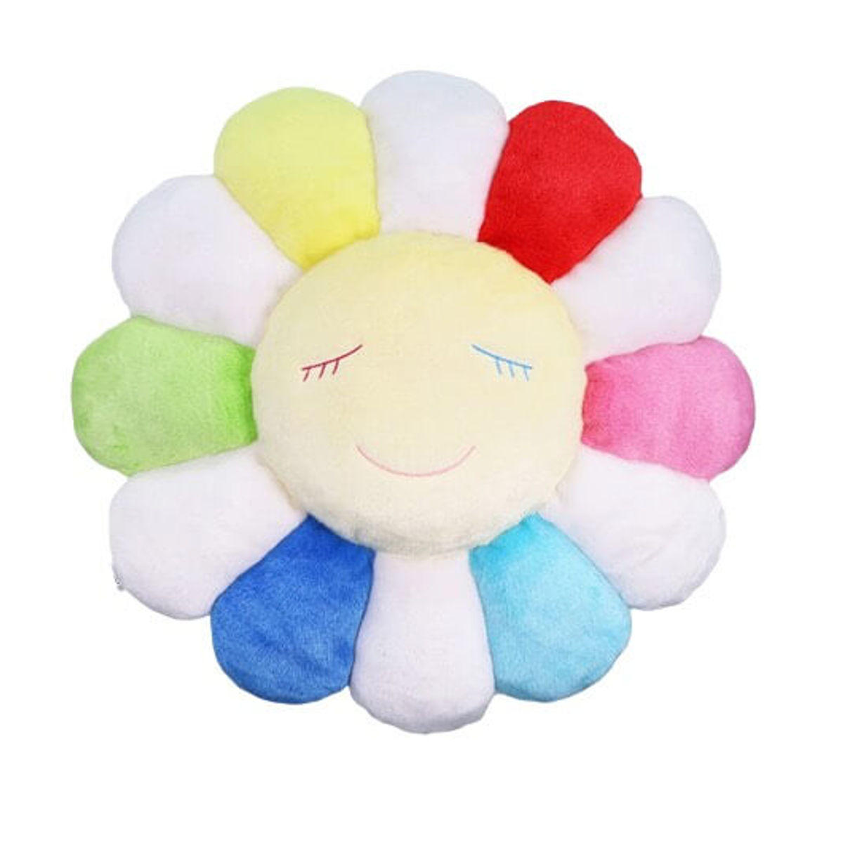 Rainbow/White/Yellow - Takashi Murakami Flower Plush 60cm