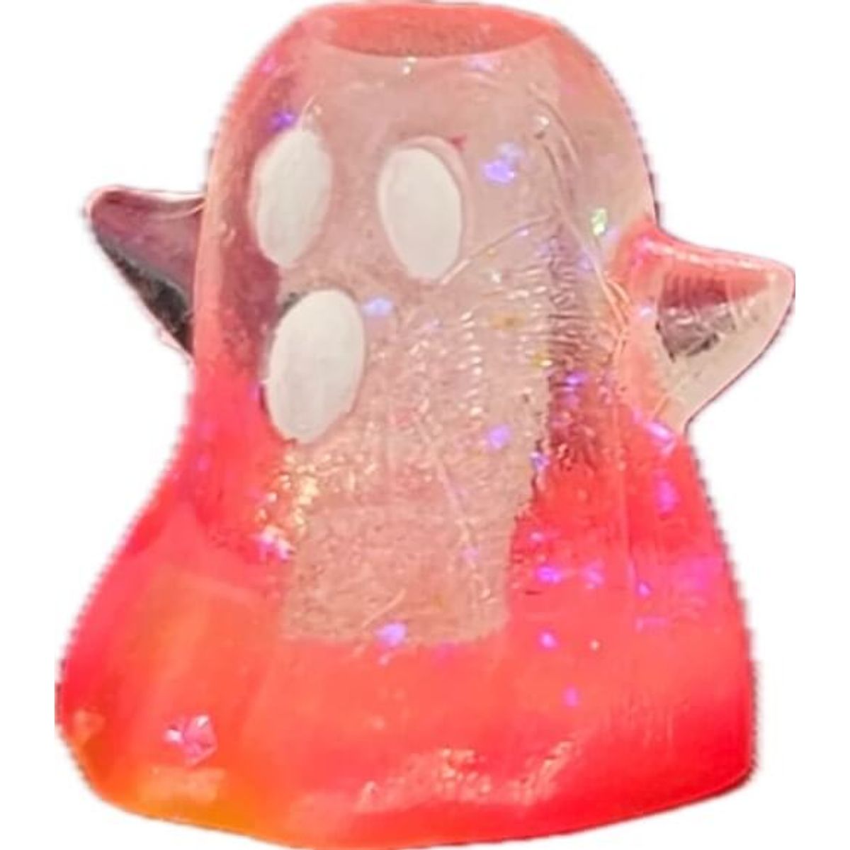 Clear Magenta/Yellow Boo Bead