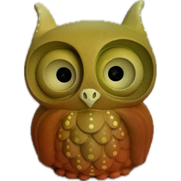 Yellow Cosmic Owl by Miss Muju