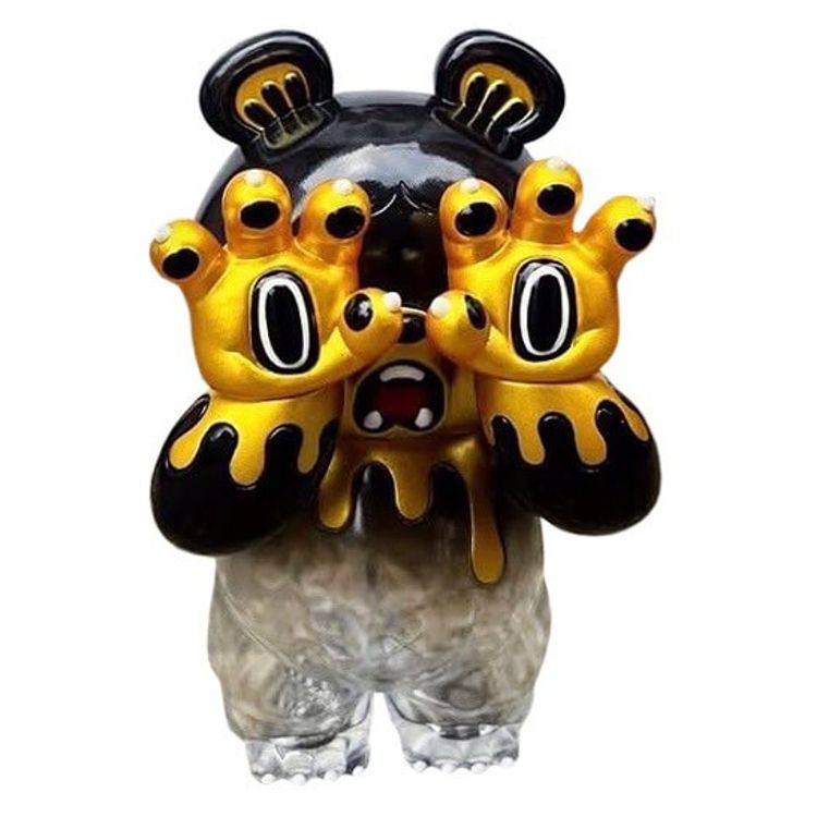 Zoo Bear Black Gold Clear by Grape Brain