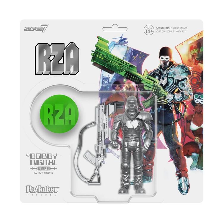 RZA Wave 3 Bobby Digital (Metallic Silver W/ 45 Adaptor) by Super7