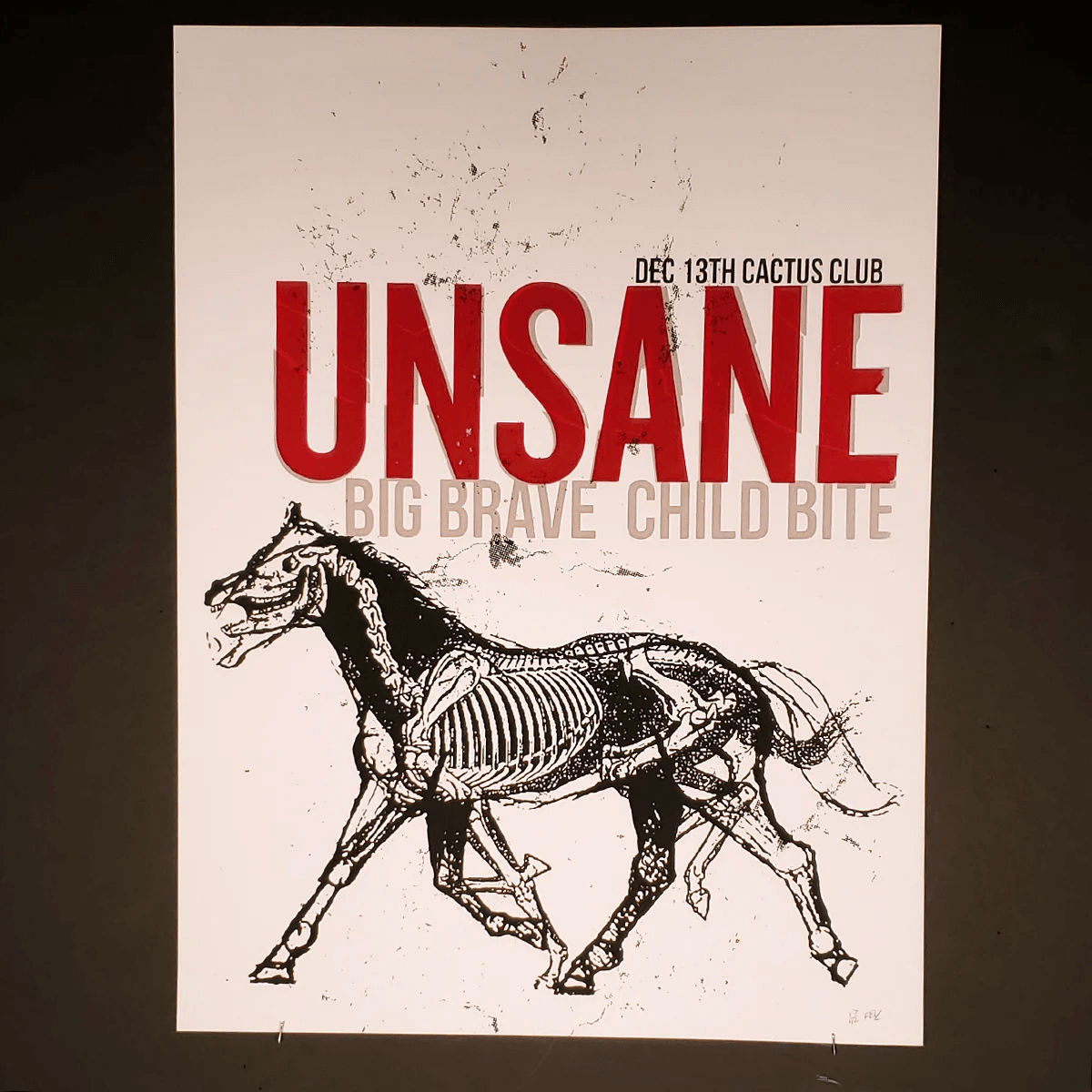 Unsane Gigposter w/ Big Brave and Child Bite