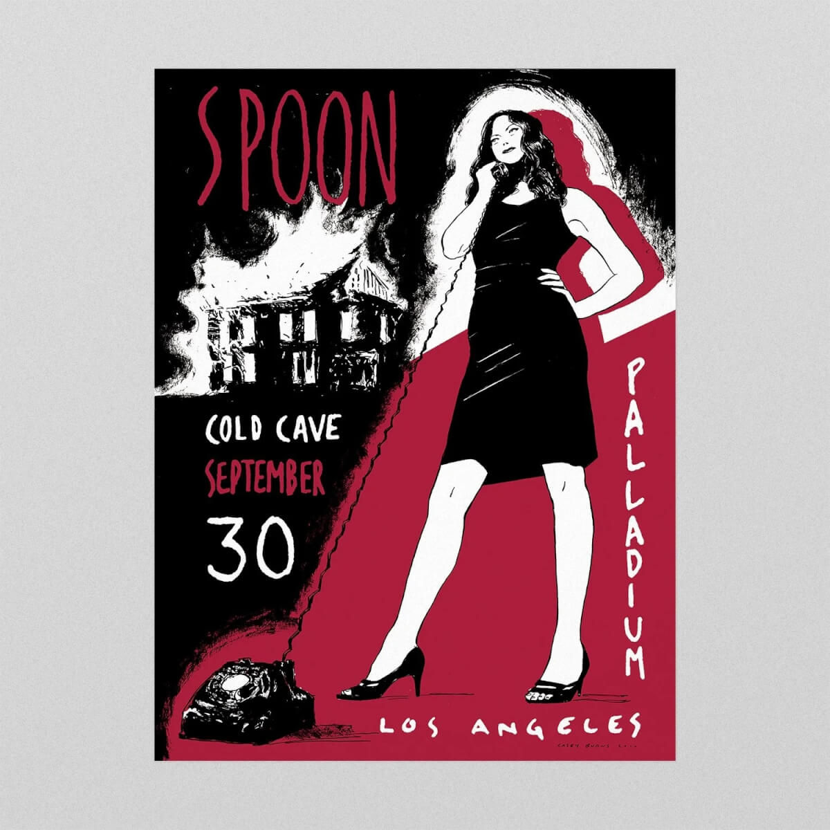 Spoon / Cold Cave Poster, Los Angeles, 2010