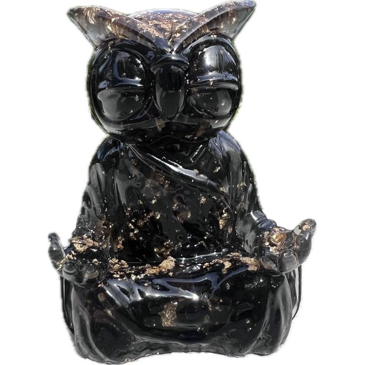 Meditating Wyze (Black w/ Gold Flakes) by House of Wyze