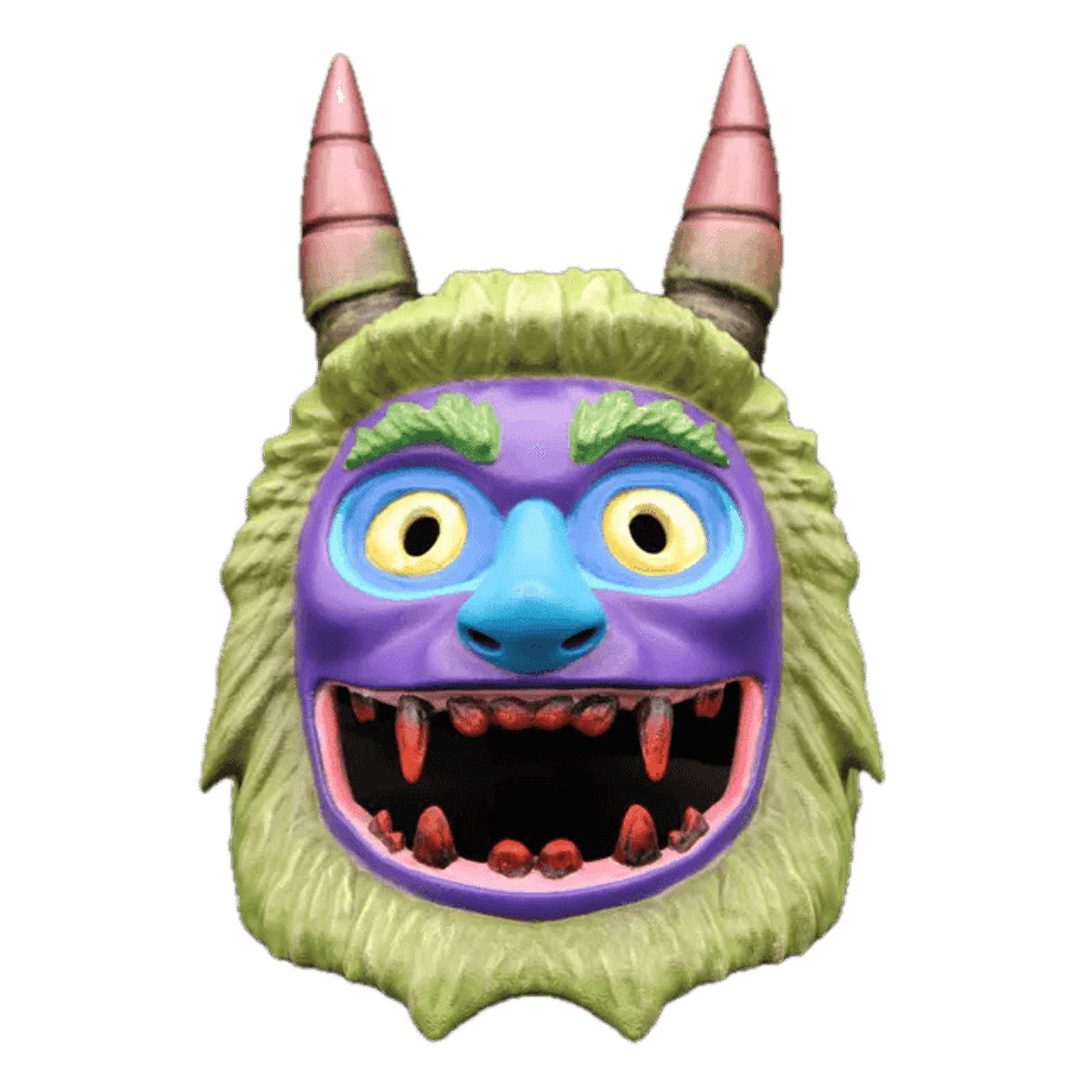 Horned Beastie Mask Purple / Green