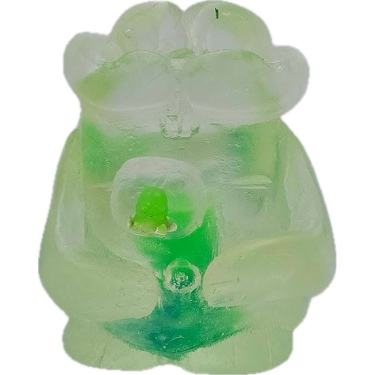 Clear w/ Green & Blue Glow Core - Giver by Glow Man Dan