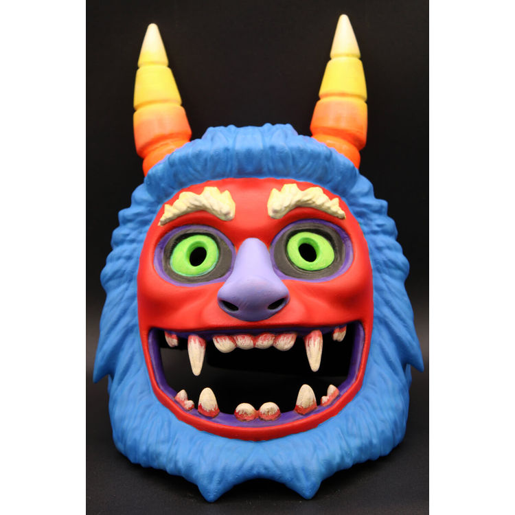 Horned Beastie Mask Blue / Red by Show Your Teeth